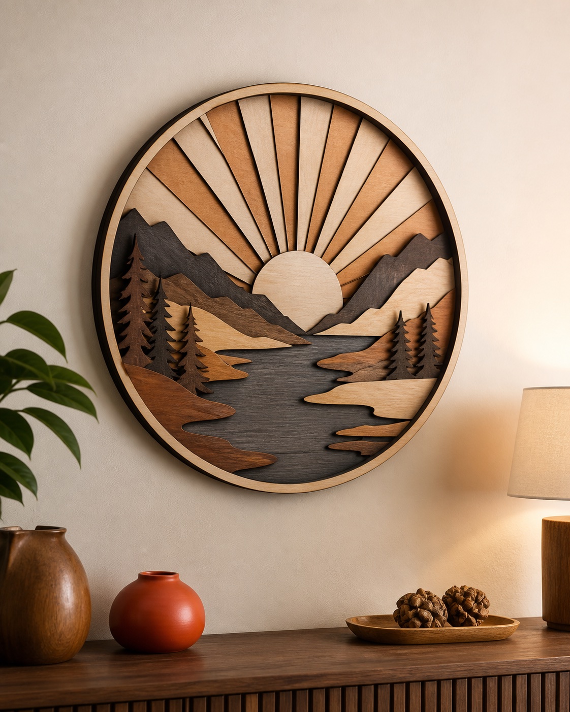 Layered Wood Wall Art