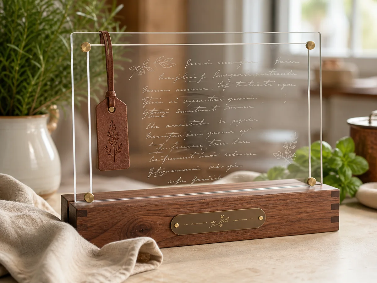 Family Recipe Display finished-product example