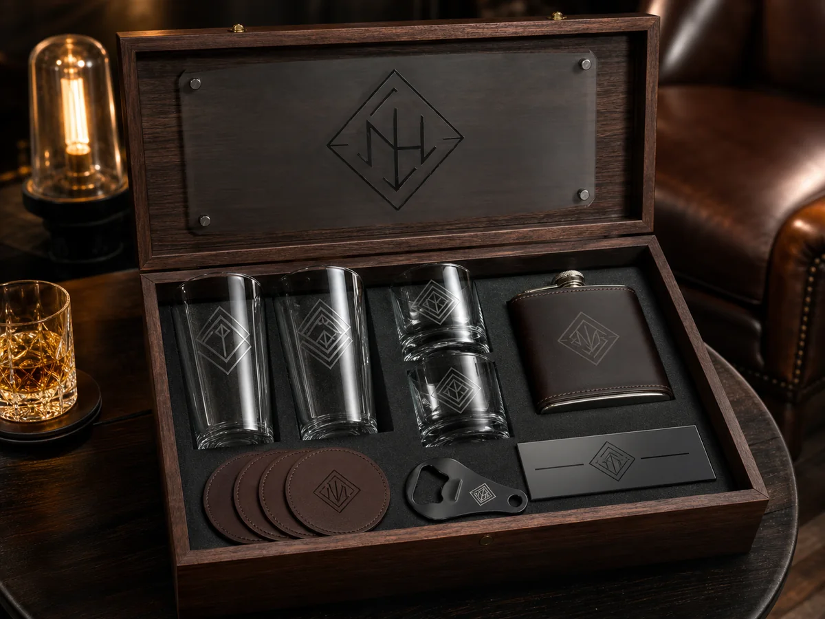 Groomsmen Bar Set finished-product example