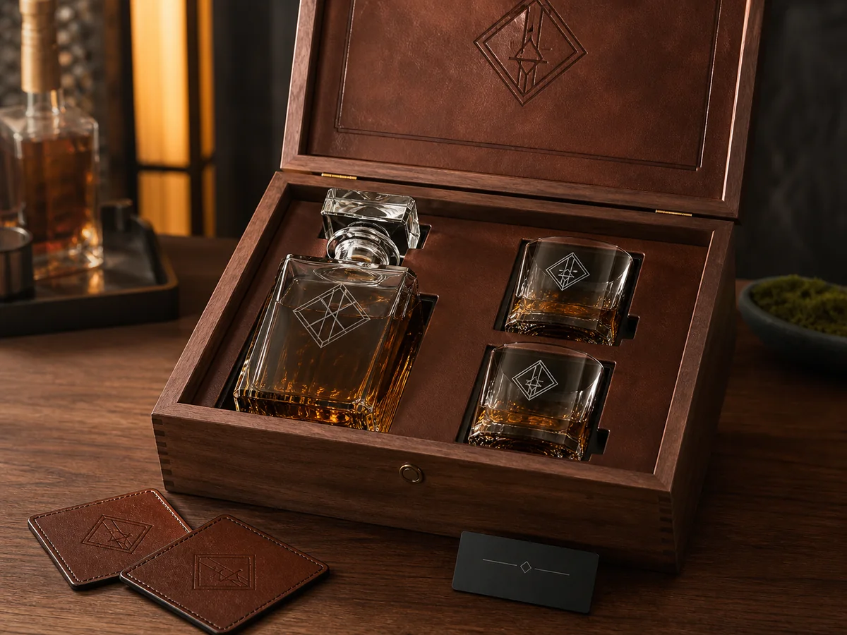 Whiskey Decanter Gift Set finished-product example