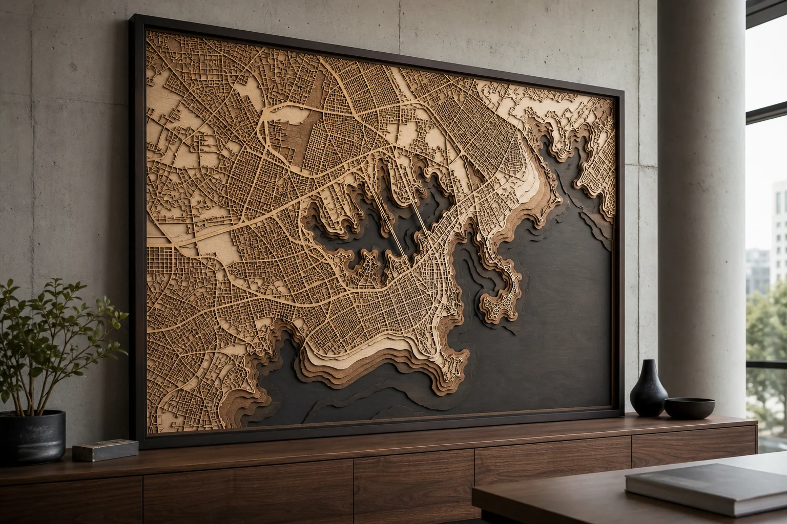 Layered City Map finished-product example