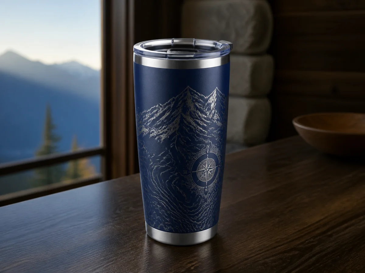 Mountain Rambler Tumbler finished-product example